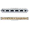 Dreamtime Crystal DC 77730 Rondelle Spacer Bars 5 Hole Golden Shadow/Silver